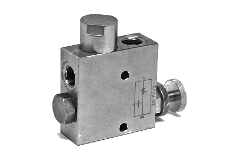 Трех-ходовой клапан регулятор превышения потока с запорным клапаном RFP3 /VU